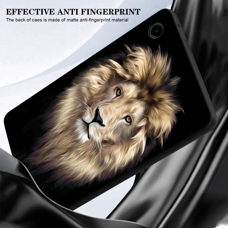 For Samsung Galaxy Tab A11+ / A9+ Color Painting Pattern Smart Tablet TPU Case(Lion) by bashfashion