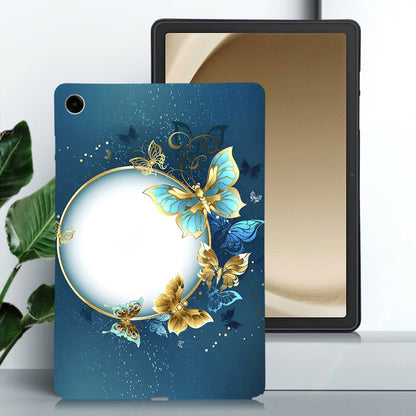 For Samsung Galaxy Tab A11+ / A9+ Color Painting Pattern Smart Tablet TPU Case(Butterfly Circle) by bashfashion