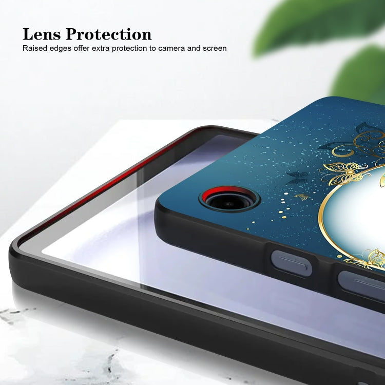 For Samsung Galaxy Tab A11+ / A9+ Color Painting Pattern Smart Tablet TPU Case(Butterfly Circle) by bashfashion