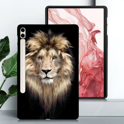 For Samsung Galaxy Tab S7+ / S8+ Color Painting Pattern Smart Tablet TPU Case(Lion) by bashfashion