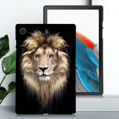 For Samsung Galaxy Tab A8 10.5 2021 Color Painting Pattern Smart Tablet TPU Case(Lion) by bashfashion
