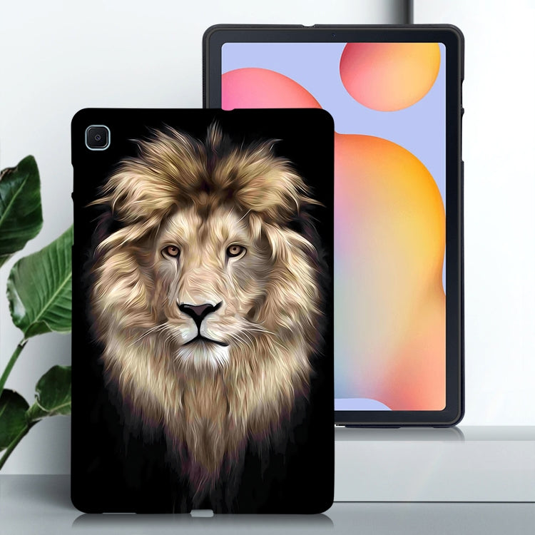 For Samsung Galaxy Tab S6 Lite 2024 / 2022 Color Painting Pattern Smart Tablet TPU Case(Lion) by bashfashion