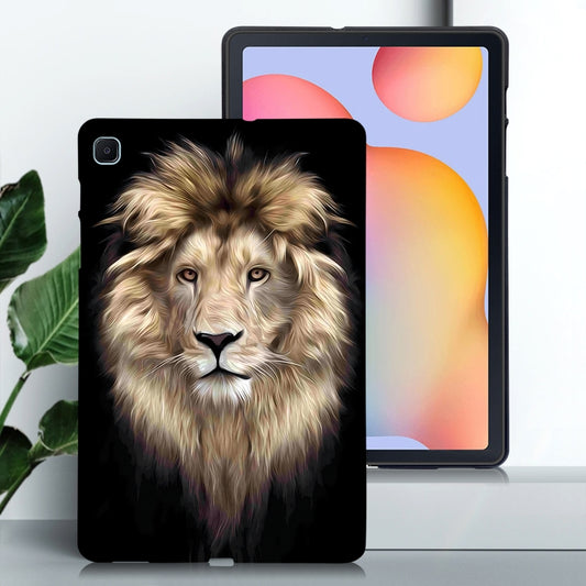 For Samsung Galaxy Tab S6 Lite 2024 / 2022 Color Painting Pattern Smart Tablet TPU Case(Lion) by bashfashion