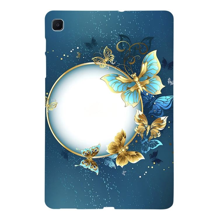 For Samsung Galaxy Tab S6 Lite 2024 / 2022 Color Painting Pattern Smart Tablet TPU Case(Butterfly Circle) by bashfashion