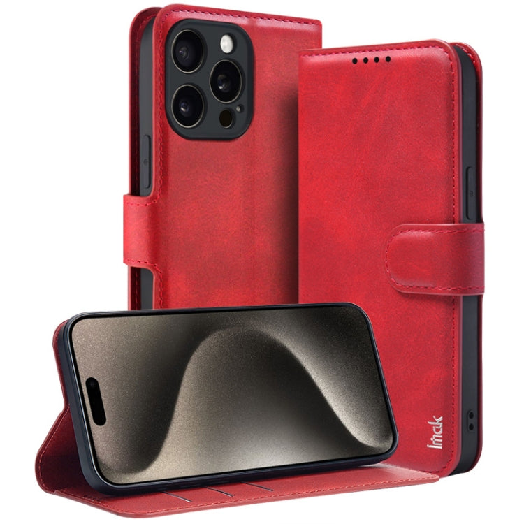 For iPhone 15 Pro Max IMAK Count Series Flip Leather Phone Case(Red) by imak