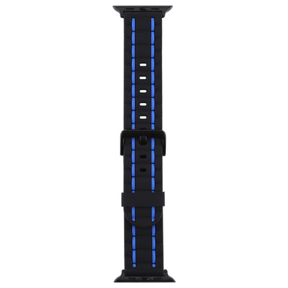 For Apple Watch 5 & 4 44mm / 3 & 2 & 1 42mm Silicone Wave Style Watch Band(Blue) by bashfashion