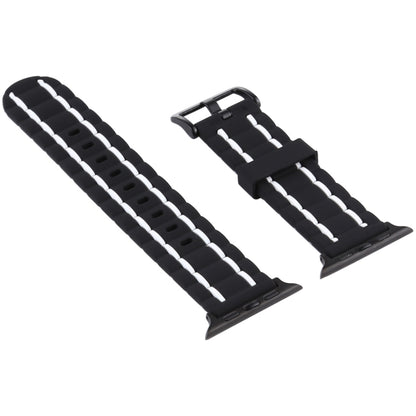 For Apple Watch Series 8&7 41mm / SE 2&6&SE&5&4 40mm / 3&2&1 38mm Silicone Wave Style Watch Band(White) by bashfashion