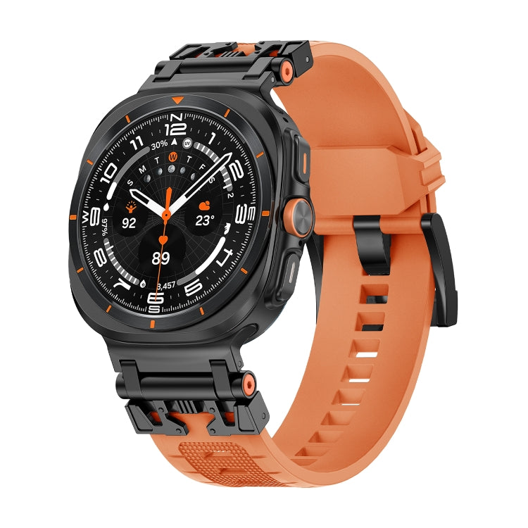 For Samsung Galaxy Watch UItra 47mm / Ultra 2025 Armor TPU Sports Watch Band(Orange Black) by bashfashion