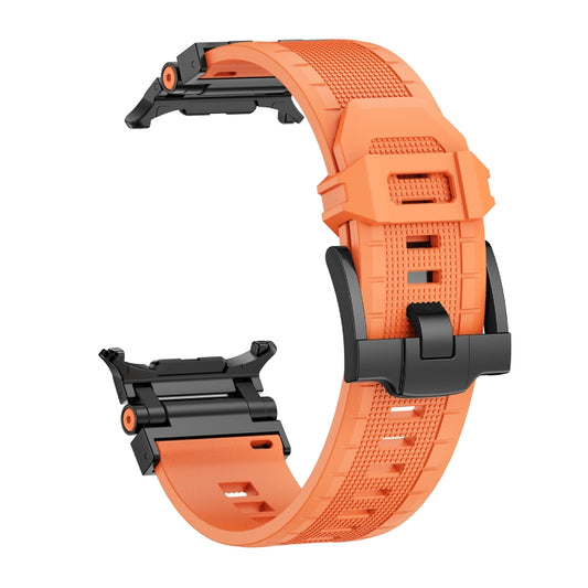 For Samsung Galaxy Watch UItra 47mm / Ultra 2025 Armor TPU Sports Watch Band(Orange Black) by bashfashion