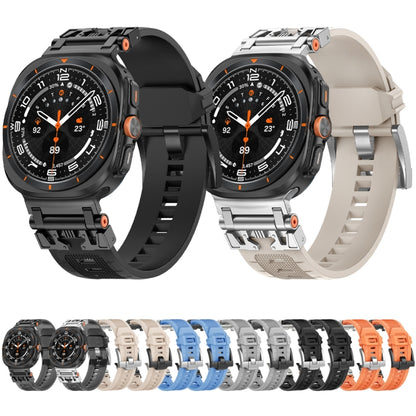 For Samsung Galaxy Watch UItra 47mm / Ultra 2025 Armor TPU Sports Watch Band(Grey Silver) by bashfashion