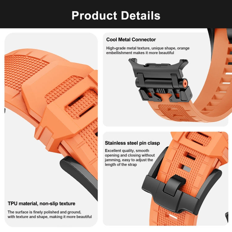 For Samsung Galaxy Watch UItra 47mm / Ultra 2025 Armor TPU Sports Watch Band(Black) by bashfashion