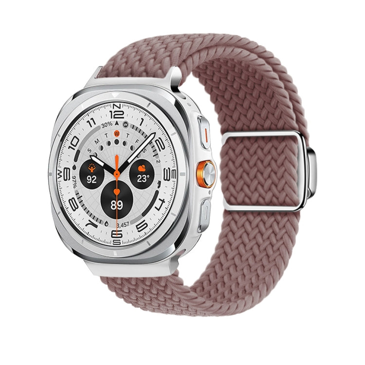 For Samsung Galaxy Watch Ultra 47mm / Ultra 2025 Nylon Loop Magnetic Buckle Watch Band(Smoke Purple) by bashfashion