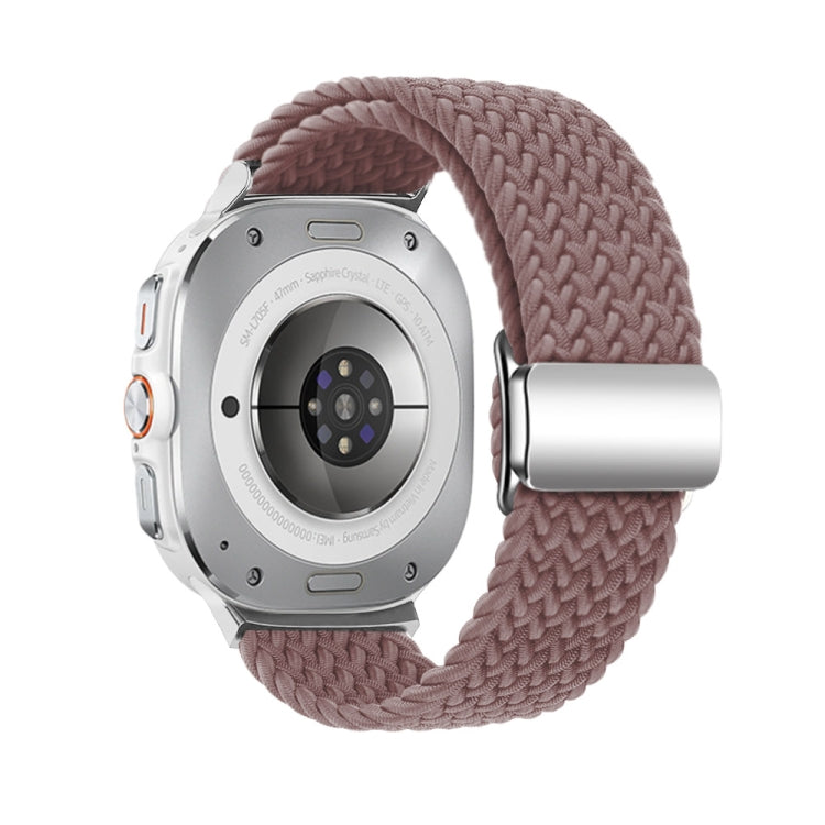 For Samsung Galaxy Watch Ultra 47mm / Ultra 2025 Nylon Loop Magnetic Buckle Watch Band(Smoke Purple) by bashfashion