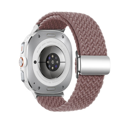 For Samsung Galaxy Watch Ultra 47mm / Ultra 2025 Nylon Loop Magnetic Buckle Watch Band(Smoke Purple) by bashfashion