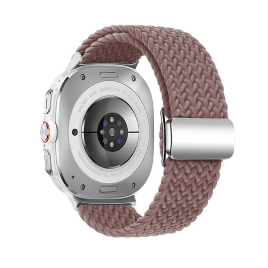 For Samsung Galaxy Watch Ultra 47mm / Ultra 2025 Nylon Loop Magnetic Buckle Watch Band(Smoke Purple) by bashfashion