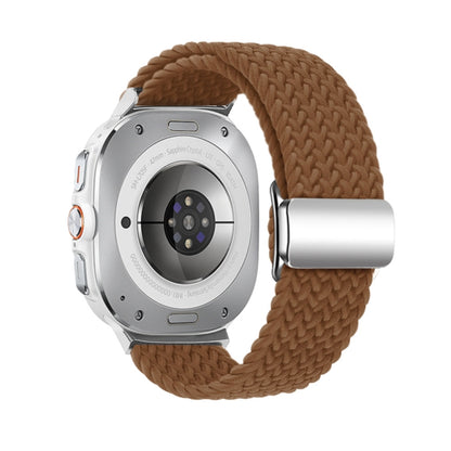 For Samsung Galaxy Watch Ultra 47mm / Ultra 2025 Nylon Loop Magnetic Buckle Watch Band(Brown) by bashfashion