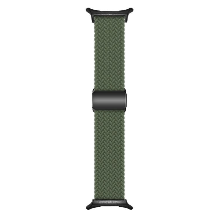 For Samsung Galaxy Watch Ultra 47mm / Ultra 2025 Nylon Loop Magnetic Buckle Watch Band(Dark Olive) by bashfashion