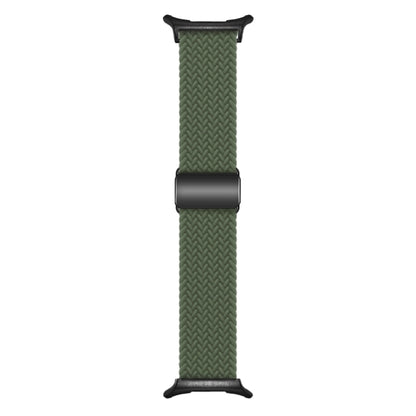 For Samsung Galaxy Watch Ultra 47mm / Ultra 2025 Nylon Loop Magnetic Buckle Watch Band(Dark Olive) by bashfashion