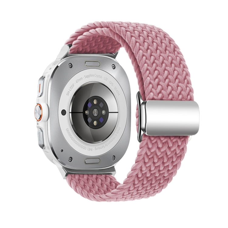 For Samsung Galaxy Watch Ultra 47mm / Ultra 2025 Nylon Loop Magnetic Buckle Watch Band(Pink) by bashfashion