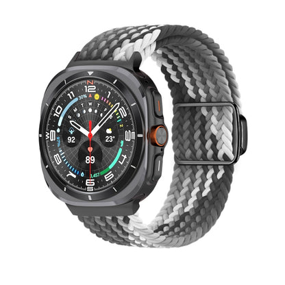 For Samsung Galaxy Watch Ultra 47mm / Ultra 2025 Nylon Loop Magnetic Buckle Watch Band(Dark Chocolate) by bashfashion