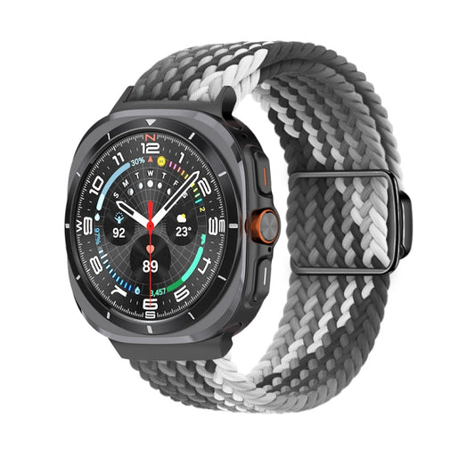 For Samsung Galaxy Watch Ultra 47mm / Ultra 2025 Nylon Loop Magnetic Buckle Watch Band(Dark Chocolate) by bashfashion