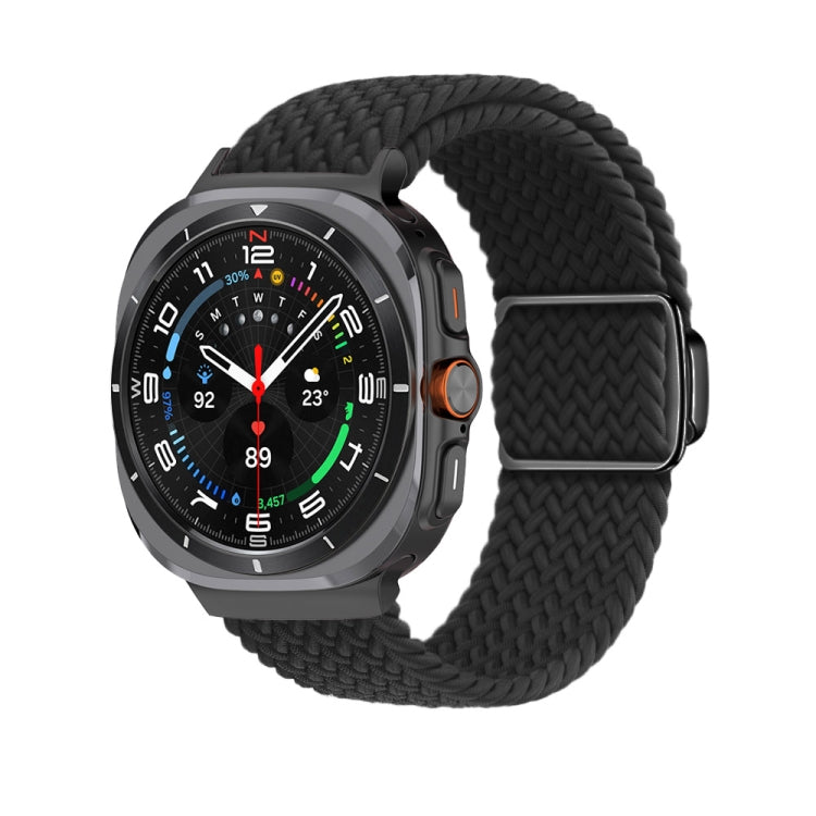 For Samsung Galaxy Watch Ultra 47mm / Ultra 2025 Nylon Loop Magnetic Buckle Watch Band(Black) by bashfashion