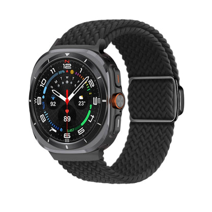 For Samsung Galaxy Watch Ultra 47mm / Ultra 2025 Nylon Loop Magnetic Buckle Watch Band(Black) by bashfashion