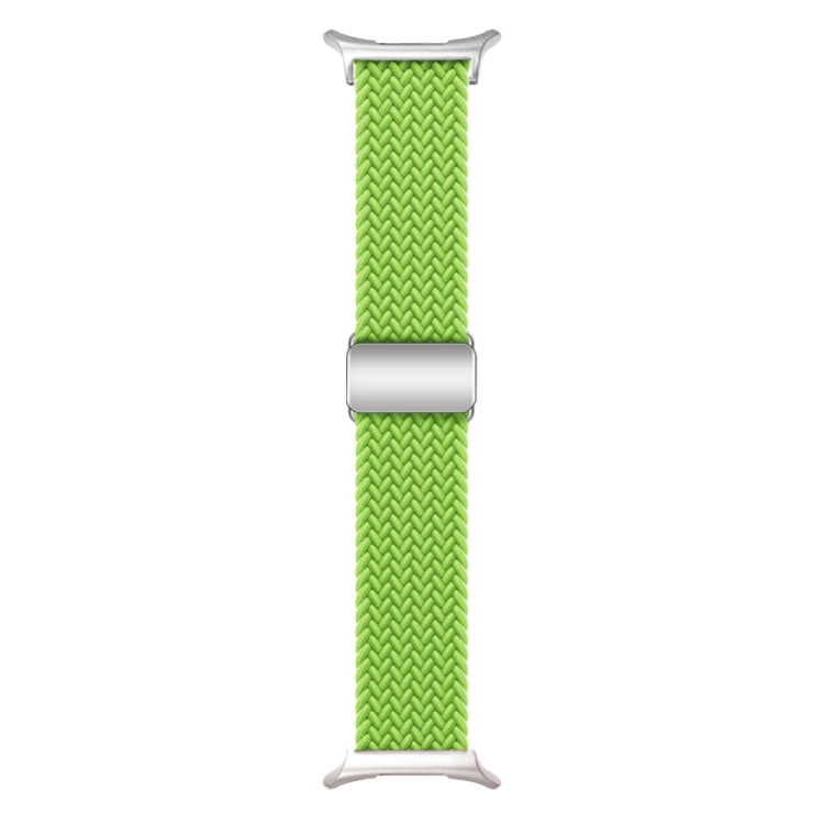 For Samsung Galaxy Watch Ultra 47mm / Ultra 2025 Nylon Loop Magnetic Buckle Watch Band(Yellow Green) by bashfashion