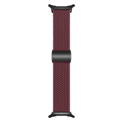 For Samsung Galaxy Watch Ultra 47mm / Ultra 2025 Nylon Loop Magnetic Buckle Watch Band(Wine Red) by bashfashion
