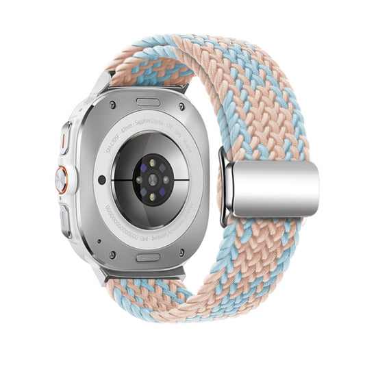 For Samsung Galaxy Watch Ultra 47mm / Ultra 2025 Nylon Loop Magnetic Buckle Watch Band(Blue Diamond Powder) by bashfashion