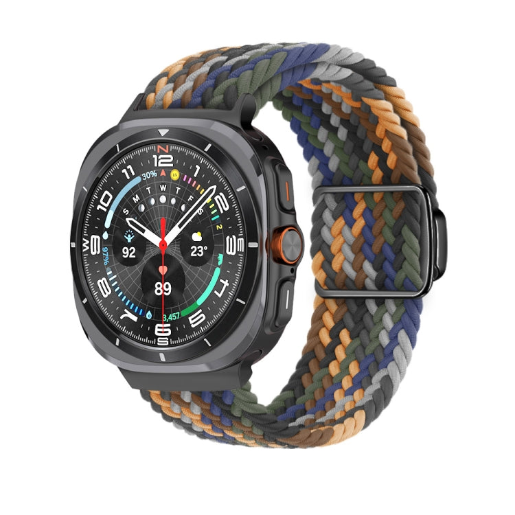 For Samsung Galaxy Watch Ultra 47mm / Ultra 2025 Nylon Loop Magnetic Buckle Watch Band(Camo Colorful) by bashfashion