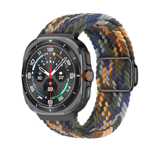 For Samsung Galaxy Watch Ultra 47mm / Ultra 2025 Nylon Loop Magnetic Buckle Watch Band(Camo Colorful) by bashfashion