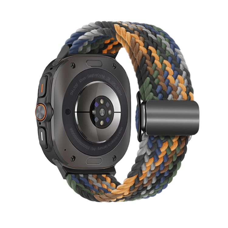 For Samsung Galaxy Watch Ultra 47mm / Ultra 2025 Nylon Loop Magnetic Buckle Watch Band(Camo Colorful) by bashfashion