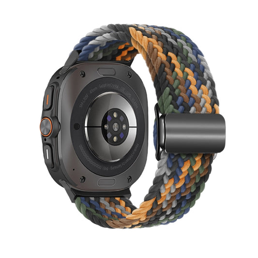 For Samsung Galaxy Watch Ultra 47mm / Ultra 2025 Nylon Loop Magnetic Buckle Watch Band(Camo Colorful) by bashfashion