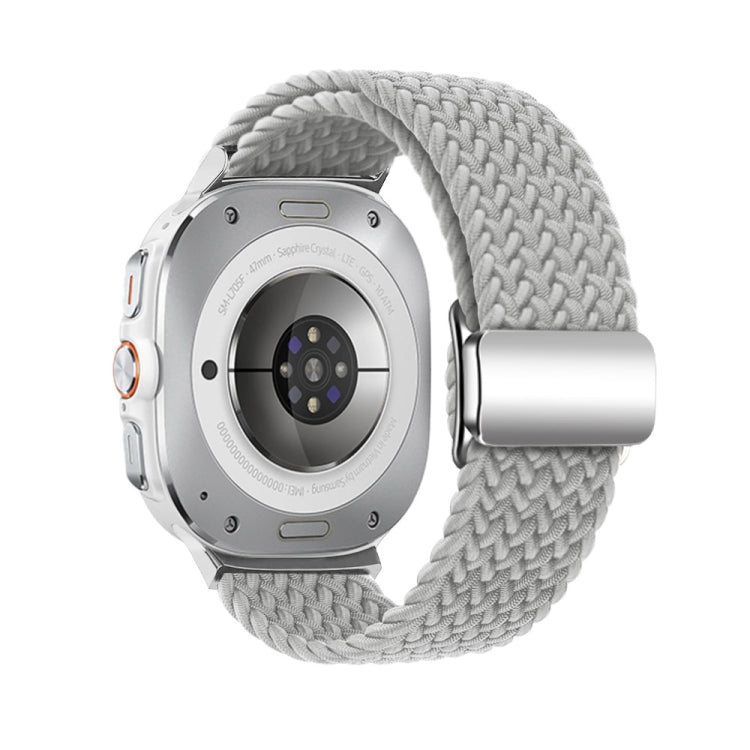 For Samsung Galaxy Watch Ultra 47mm / Ultra 2025 Nylon Loop Magnetic Buckle Watch Band(Light Grey) by bashfashion