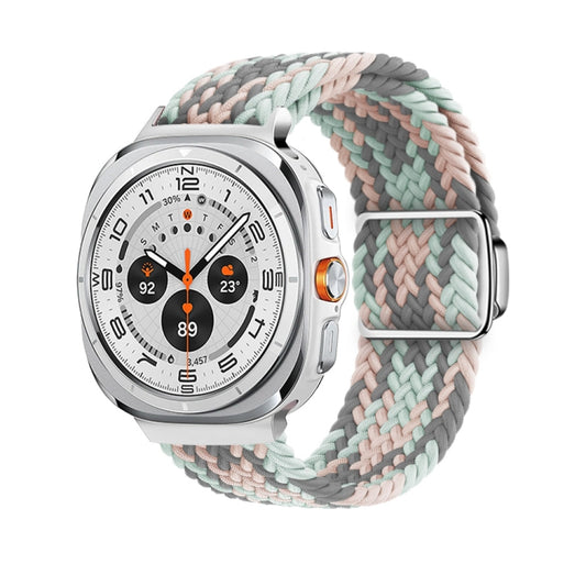 For Samsung Galaxy Watch Ultra 47mm / Ultra 2025 Nylon Loop Magnetic Buckle Watch Band(Coral Color) by bashfashion