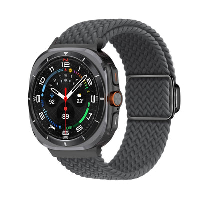 For Samsung Galaxy Watch Ultra 47mm / Ultra 2025 Nylon Loop Magnetic Buckle Watch Band(Space Grey) by bashfashion