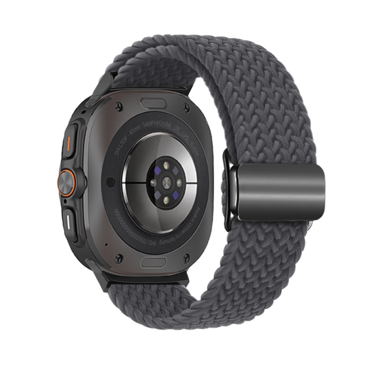 For Samsung Galaxy Watch Ultra 47mm / Ultra 2025 Nylon Loop Magnetic Buckle Watch Band(Space Grey) by bashfashion