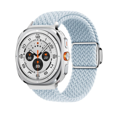 For Samsung Galaxy Watch Ultra 47mm / Ultra 2025 Nylon Loop Magnetic Buckle Watch Band(Fog Blue) by bashfashion