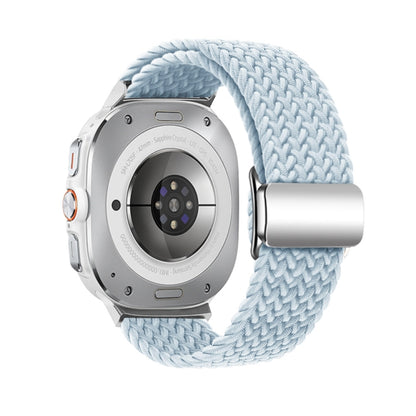 For Samsung Galaxy Watch Ultra 47mm / Ultra 2025 Nylon Loop Magnetic Buckle Watch Band(Fog Blue) by bashfashion