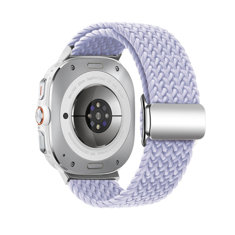 For Samsung Galaxy Watch Ultra 47mm / Ultra 2025 Nylon Loop Magnetic Buckle Watch Band(Fog Purple) by bashfashion