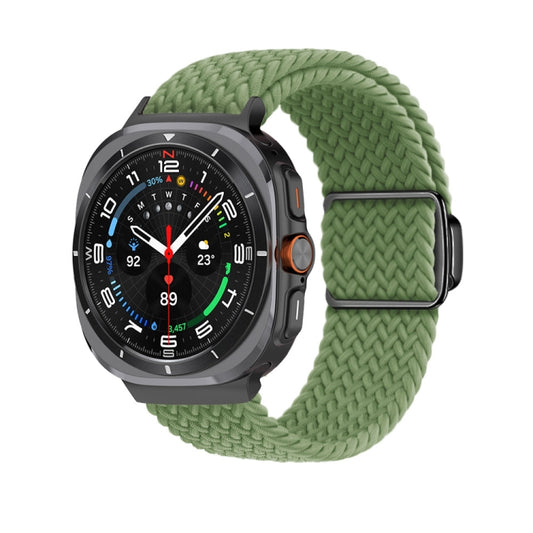 For Samsung Galaxy Watch Ultra 47mm / Ultra 2025 Nylon Loop Magnetic Buckle Watch Band(Cactus) by bashfashion