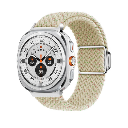 For Samsung Galaxy Watch Ultra 47mm / Ultra 2025 Nylon Loop Magnetic Buckle Watch Band(Colorful Starlight) by bashfashion