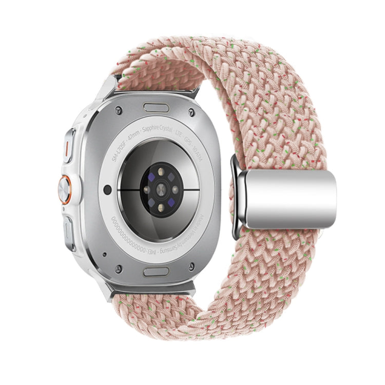 For Samsung Galaxy Watch Ultra 47mm / Ultra 2025 Nylon Loop Magnetic Buckle Watch Band(Starlight Pink) by bashfashion