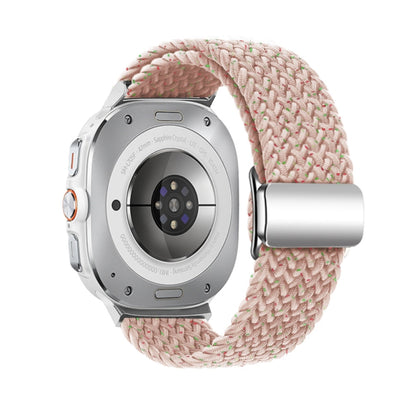 For Samsung Galaxy Watch Ultra 47mm / Ultra 2025 Nylon Loop Magnetic Buckle Watch Band(Starlight Pink) by bashfashion