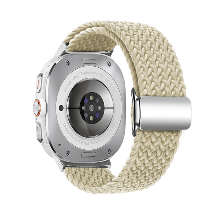 For Samsung Galaxy Watch Ultra 47mm / Ultra 2025 Nylon Loop Magnetic Buckle Watch Band(Starlight Color) by bashfashion