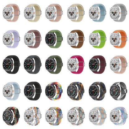 For Samsung Galaxy Watch Ultra 47mm / Ultra 2025 Nylon Loop Magnetic Buckle Watch Band(Fog Purple) by bashfashion