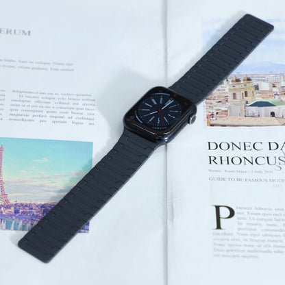 For Apple Watch Series 8 41mm Magnetic Silicone Watch Band(Midnight) by bashfashion