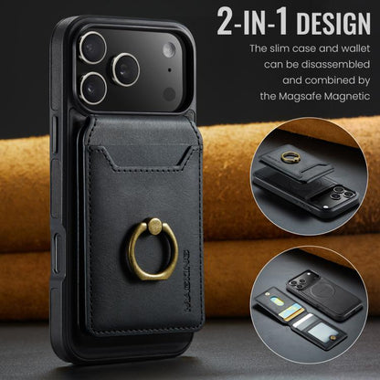 For iPhone 17 Pro Max MAGKING K1 MagSafe Detachable Wallet RFID Back Cover Phone Case(Black) by MAGKING