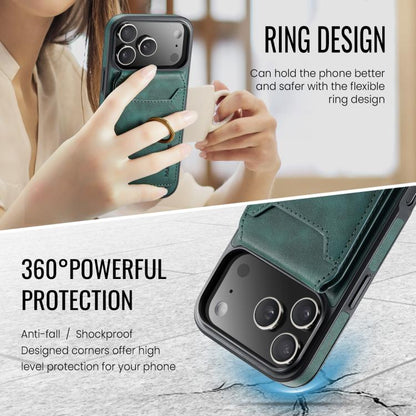 For iPhone 17 Pro Max MAGKING K1 MagSafe Detachable Wallet RFID Back Cover Phone Case(Green) by MAGKING